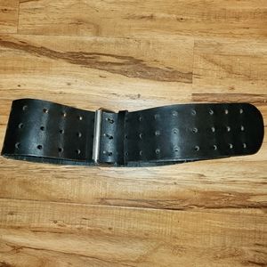 Aldo Y2K wide hip hugger black belt